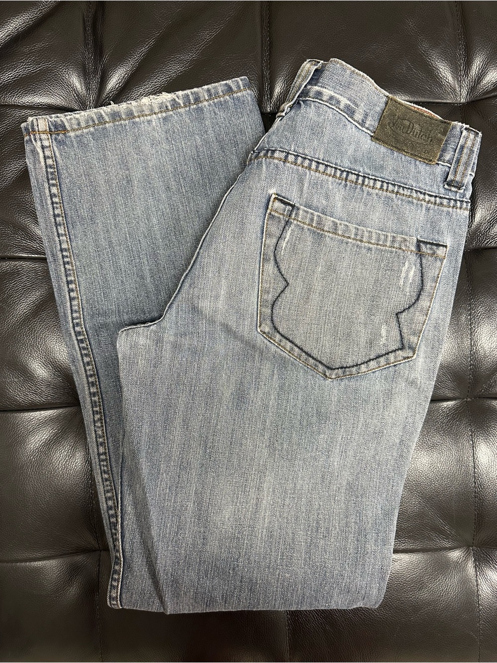 Von Dutch Faded Blue Straight-Leg Relaxed Jeans